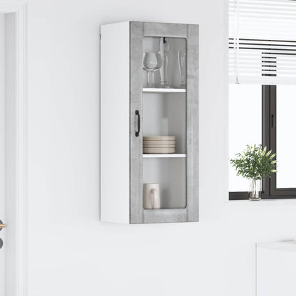 Wall Glass Cabinet LUCCA Concrete Grey 40 x 31 x 100 cm