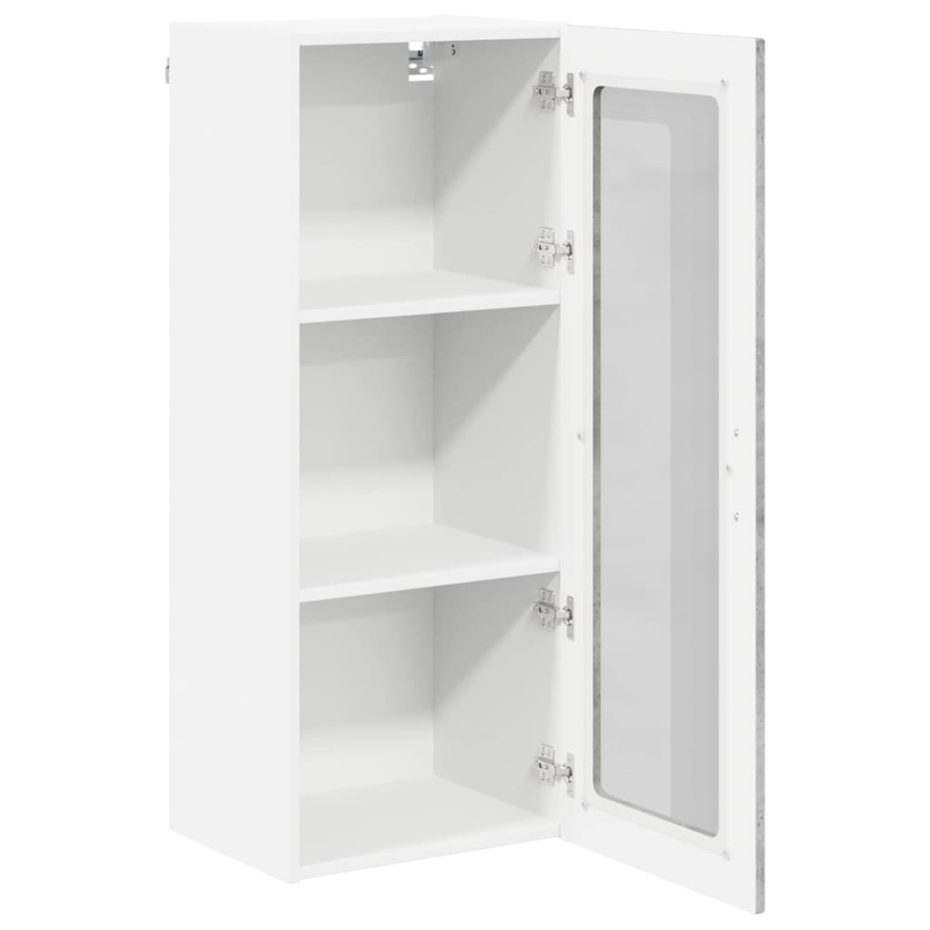 Wall Glass Cabinet LUCCA Concrete Grey 40 x 31 x 100 cm