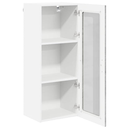 Wall Glass Cabinet LUCCA Concrete Grey 40 x 31 x 100 cm
