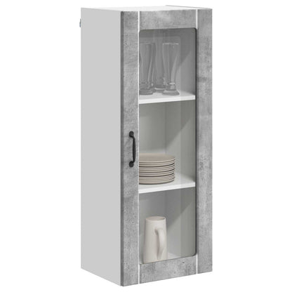 Wall Glass Cabinet LUCCA Concrete Grey 40 x 31 x 100 cm