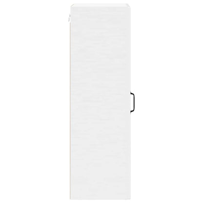Wall Glass Cabinet LUCCA High Gloss White 40 x 31 x 100 cm
