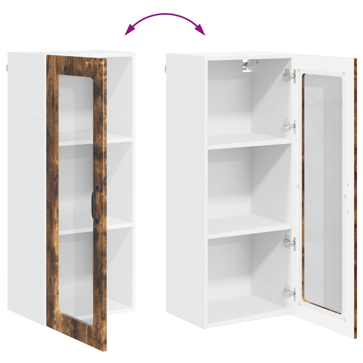 Kitchen Cabinet Smoked Oak 40 x 31 x 100 cm Engineered Wood