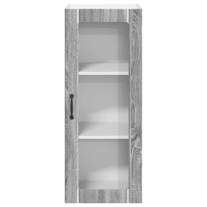 Wall Glass Cabinet LUCCA Grey Sonoma 40 x 31 x 100 cm