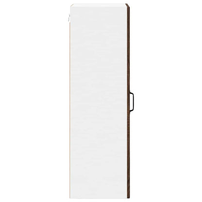 Wall Glass Cabinet LUCCA Brown Oak 40 x 31 x 100 cm
