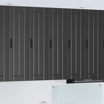 Wall Cabinet LUCCA Black 30 x 31 x 100 cm Engineered Wood