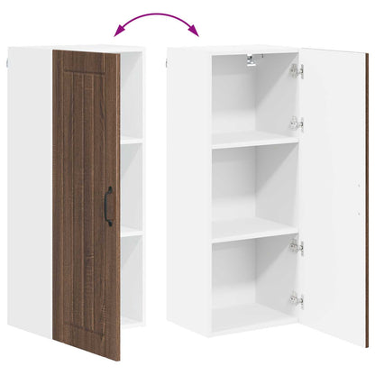 Wall Cabinet LUCCA Brown Oak 40 x 31 x 100 cm Engineered Wood