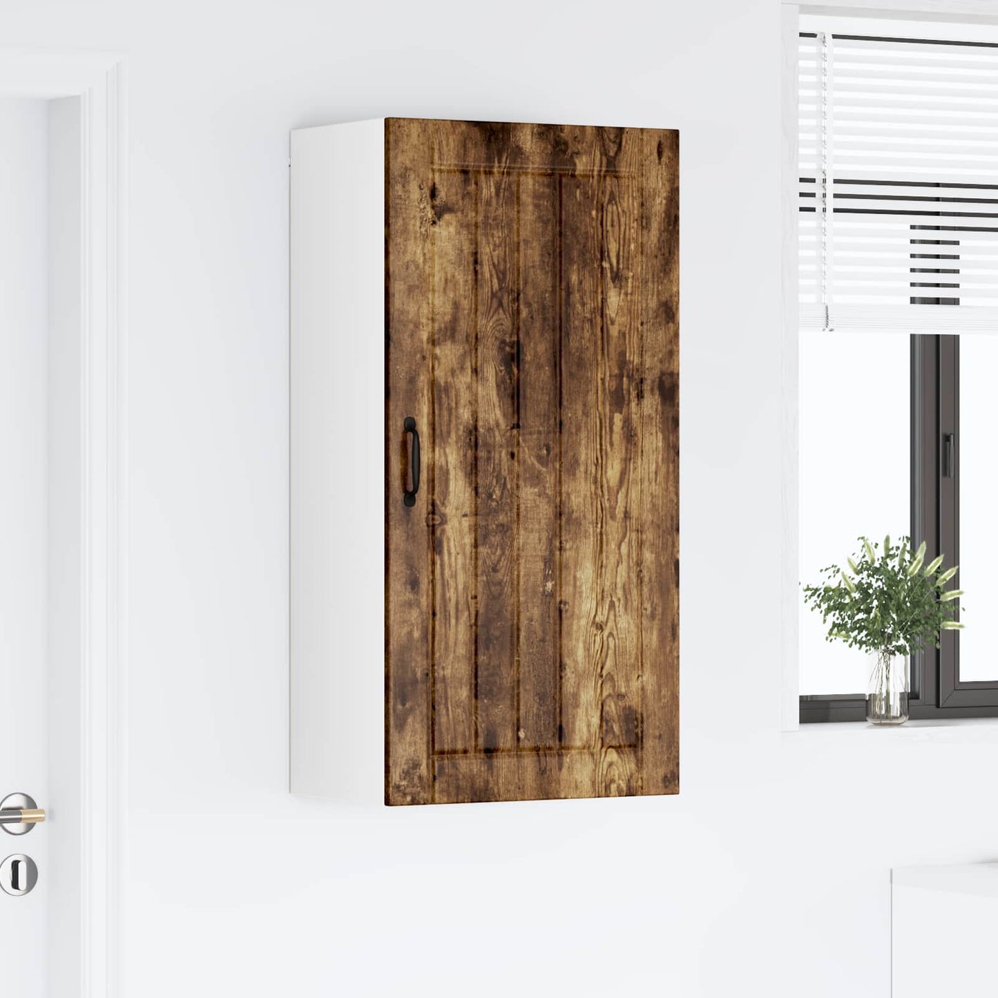 Wall Cabinet LUCCA Smoked Oak 50 x 31 x 100 cm Engineered Wood