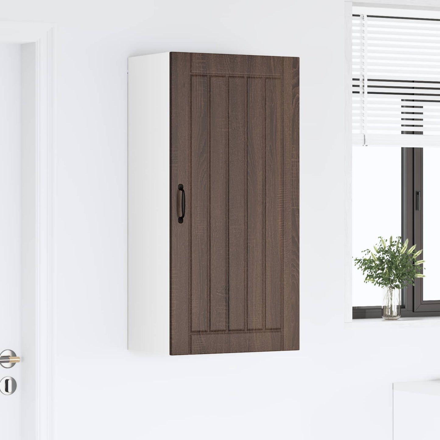 Wall Cabinet LUCCA Brown Oak 50 x 31 x 100 cm Engineered Wood