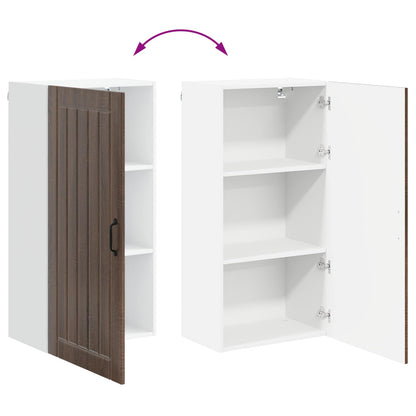 Wall Cabinet LUCCA Brown Oak 50 x 31 x 100 cm Engineered Wood