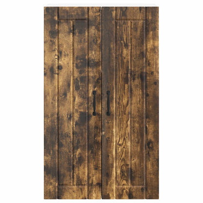 Wall Cabinet LUCCA Smoked Oak 60 x 31 x 100 cm Engineered Wood