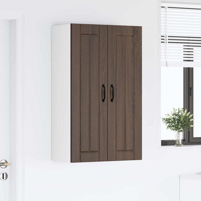 Wall Cabinet LUCCA Brown Oak 60 x 31 x 100 cm Engineered Wood