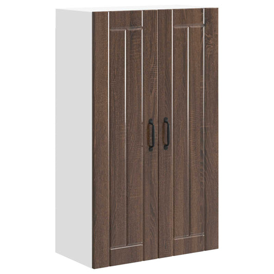 Wall Cabinet LUCCA Brown Oak 60 x 31 x 100 cm Engineered Wood