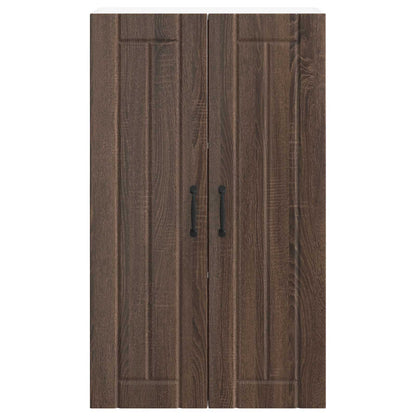 Wall Cabinet LUCCA Brown Oak 60 x 31 x 100 cm Engineered Wood