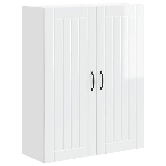 Wall Cabinet LUCCA High Gloss White 80 x 31 x 100 cm