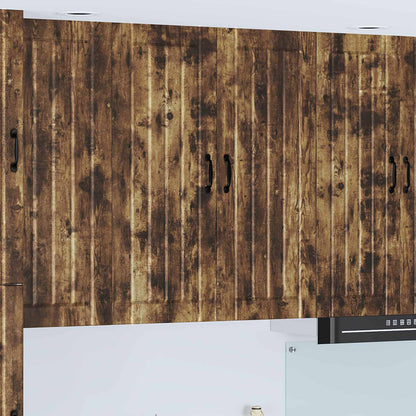Wall Cabinet LUCCA Smoked Oak 80 x 31 x 100 cm Engineered Wood