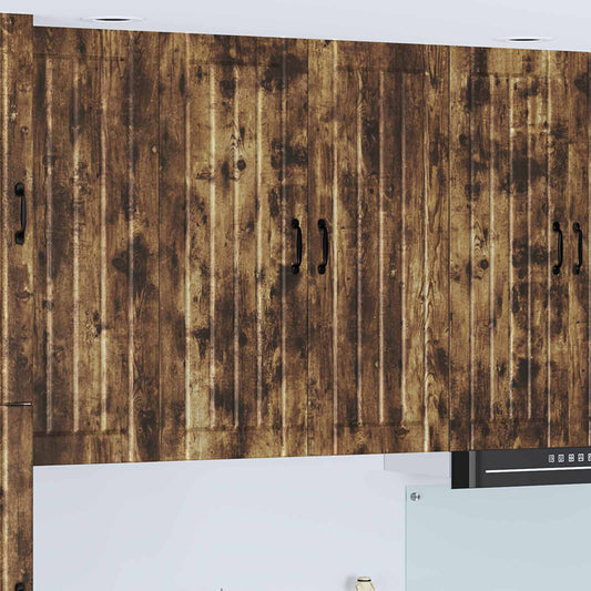Wall Cabinet LUCCA Smoked Oak 80 x 31 x 100 cm Engineered Wood