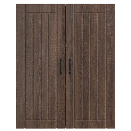 Wall Cabinet LUCCA Brown Oak 80 x 31 x 100 cm Engineered Wood