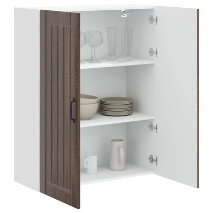 Wall Cabinet LUCCA Brown Oak 80 x 31 x 100 cm Engineered Wood