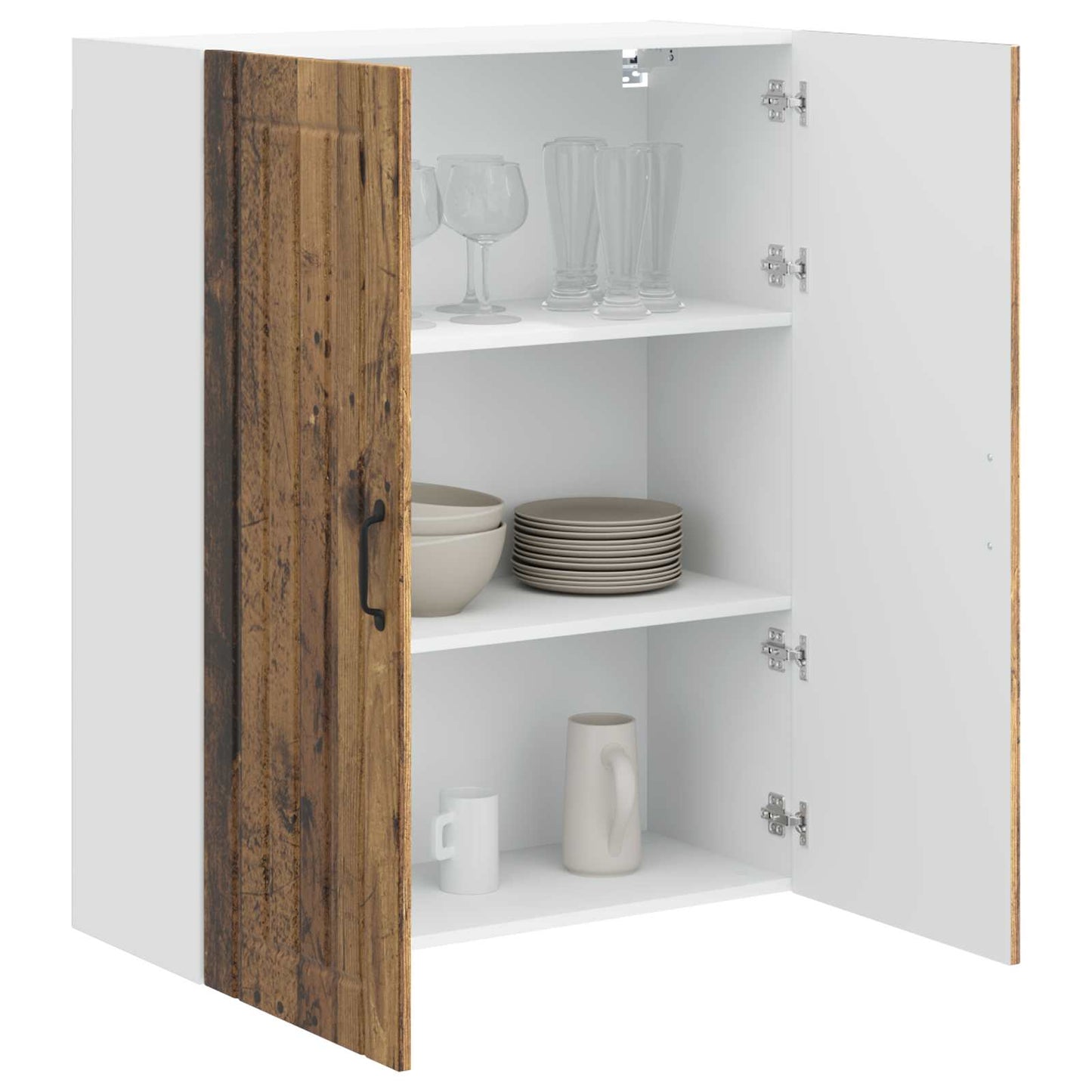 Wall Cabinet LUCCA Old Wood 80 x 31 x 100 cm Engineered Wood