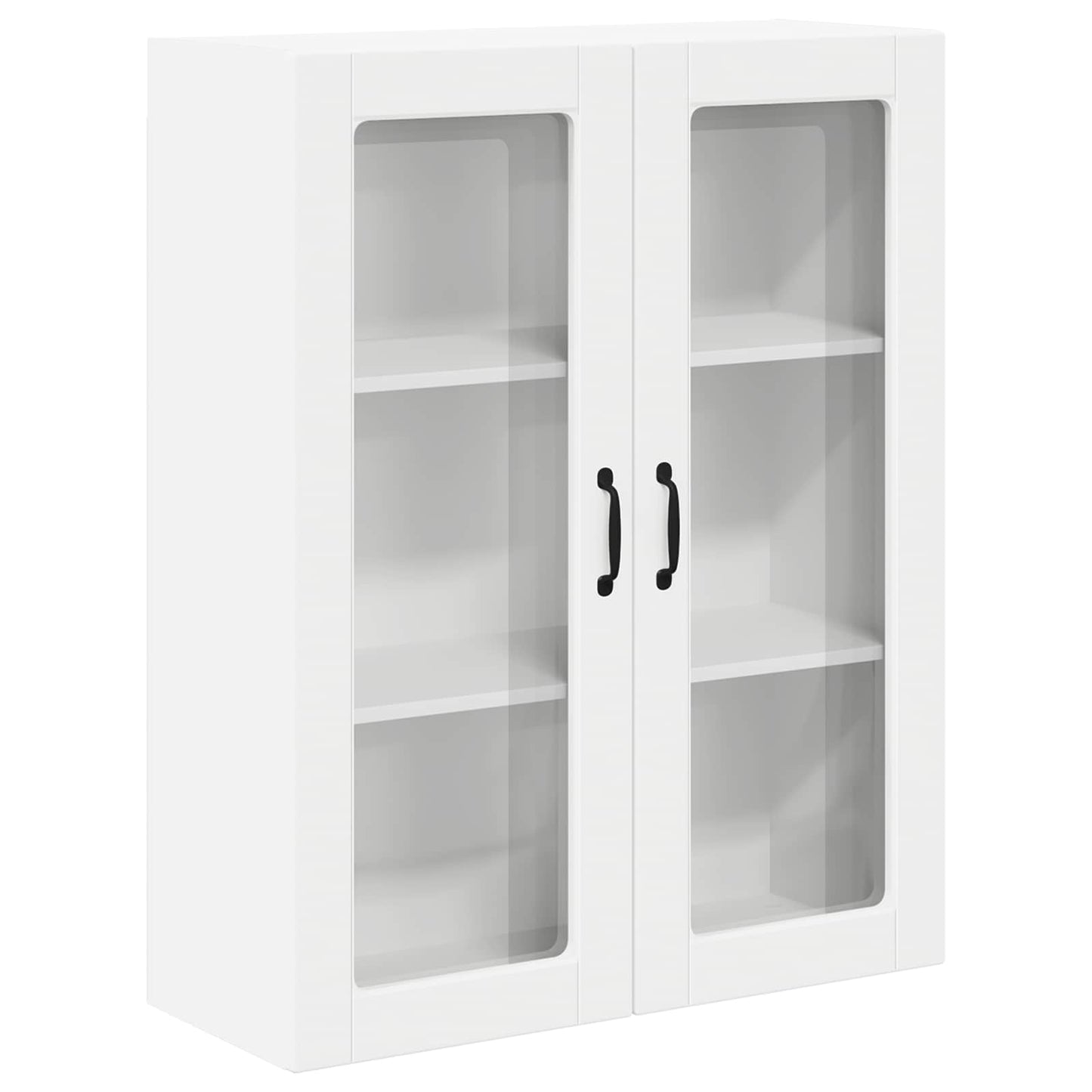 Wall Glass Cabinet LUCCA White 80 x 31 x 100 cm Engineered Wood