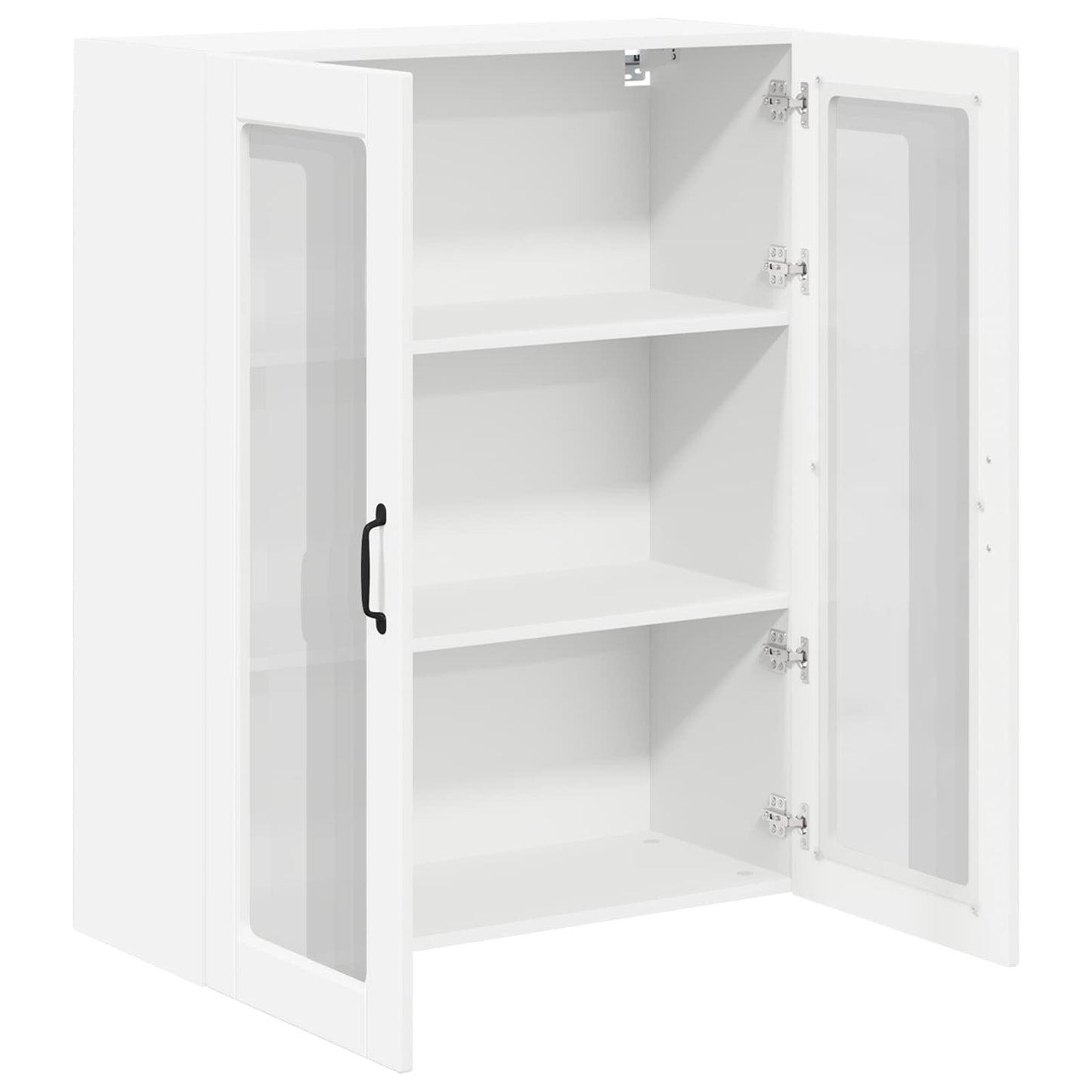 Wall Glass Cabinet LUCCA White 80 x 31 x 100 cm Engineered Wood