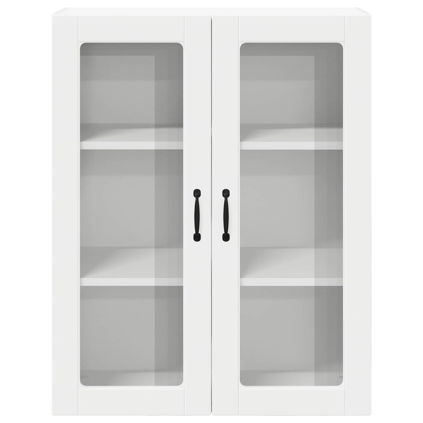 Wall Glass Cabinet LUCCA White 80 x 31 x 100 cm Engineered Wood