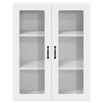 Wall Glass Cabinet LUCCA White 80 x 31 x 100 cm Engineered Wood