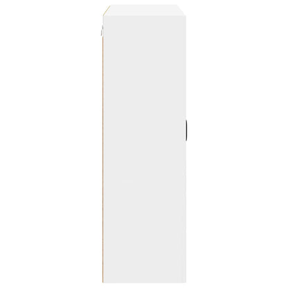 Wall Glass Cabinet LUCCA White 80 x 31 x 100 cm Engineered Wood