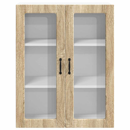 Wall Glass Cabinet LUCCA Sonoma Oak 80 x 31 x 100 cm