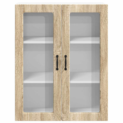 Wall Glass Cabinet LUCCA Sonoma Oak 80 x 31 x 100 cm
