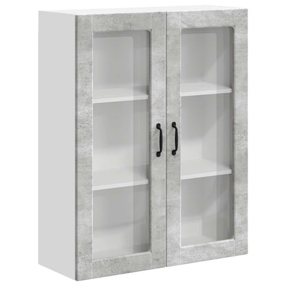 Wall Glass Cabinet LUCCA Concrete Grey 80 x 31 x 100 cm