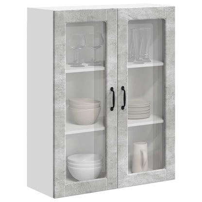 Wall Glass Cabinet LUCCA Concrete Grey 80 x 31 x 100 cm