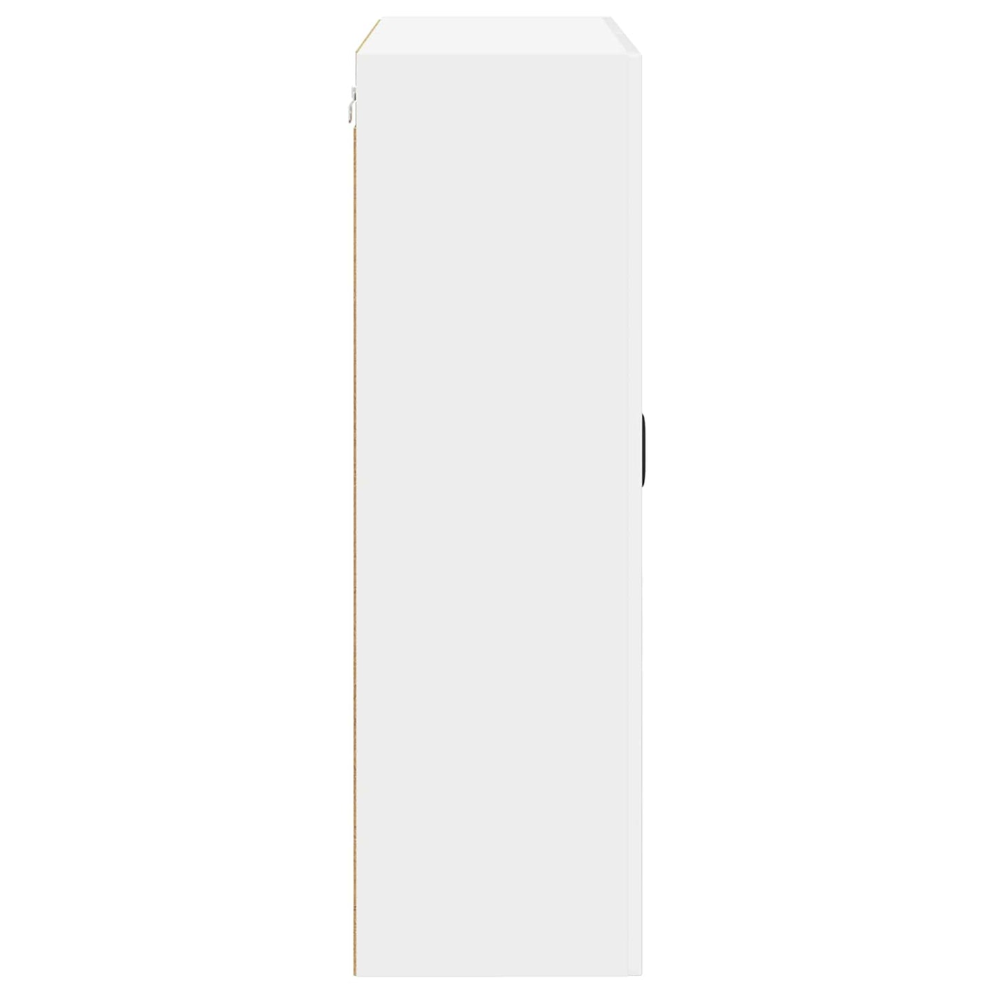 Wall Glass Cabinet LUCCA High Gloss White 80 x 31 x 100 cm
