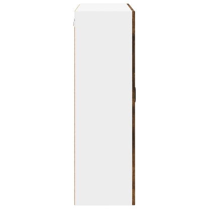 Wall Glass Cabinet LUCCA Smoked Oak 80 x 31 x 100 cm