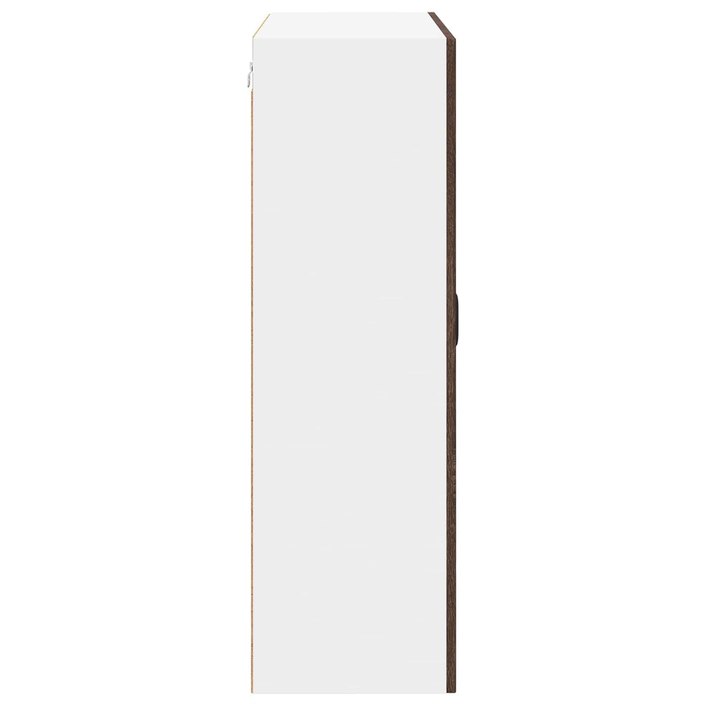 Wall Glass Cabinet LUCCA Brown Oak 80 x 31 x 100 cm