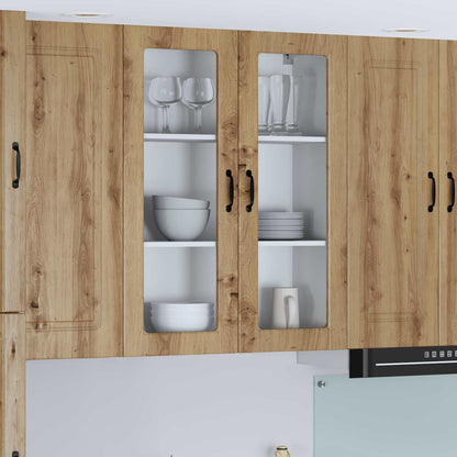 Wall Glass Cabinet LUCCA Artisan Oak 80 x 31 x 100 cm