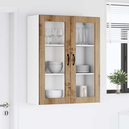 Wall Glass Cabinet LUCCA Artisan Oak 80 x 31 x 100 cm