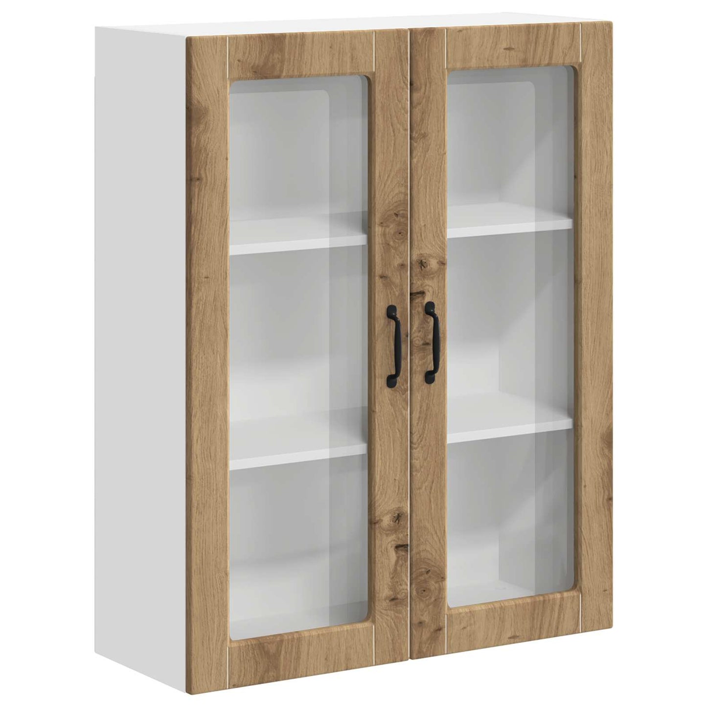 Wall Glass Cabinet LUCCA Artisan Oak 80 x 31 x 100 cm