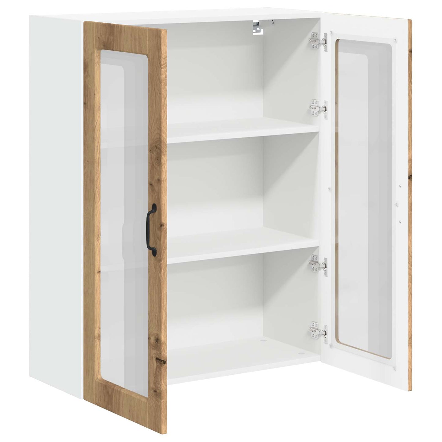 Wall Glass Cabinet LUCCA Artisan Oak 80 x 31 x 100 cm