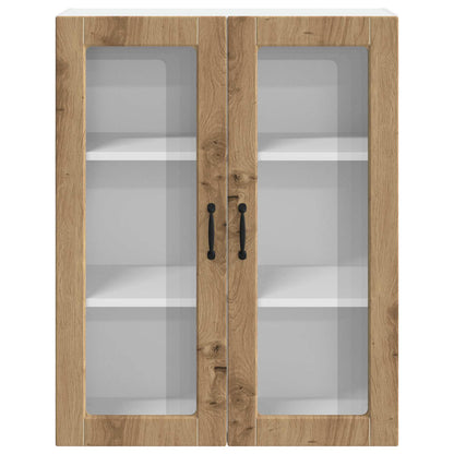 Wall Glass Cabinet LUCCA Artisan Oak 80 x 31 x 100 cm