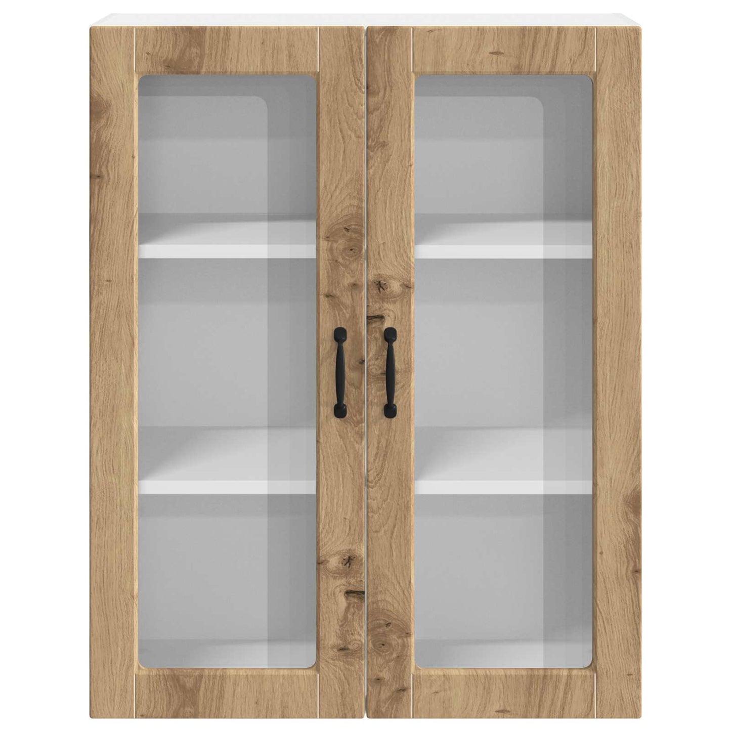 Wall Glass Cabinet LUCCA Artisan Oak 80 x 31 x 100 cm