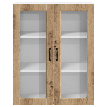 Wall Glass Cabinet LUCCA Artisan Oak 80 x 31 x 100 cm