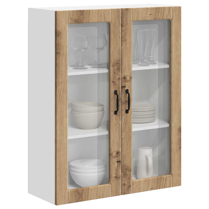 Wall Glass Cabinet LUCCA Artisan Oak 80 x 31 x 100 cm