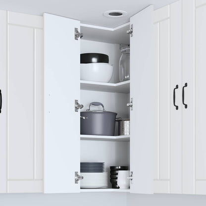 Wall Corner Cabinet LUCCA White 57 x 57 x 100 cm