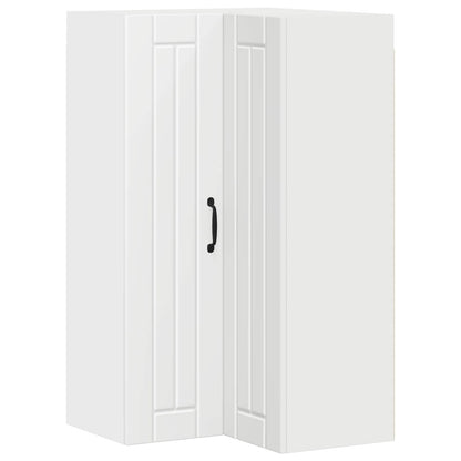 Wall Corner Cabinet LUCCA White 57 x 57 x 100 cm