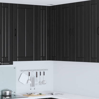 Wall Corner Cabinet LUCCA Black 57 x 57 x 100 cm