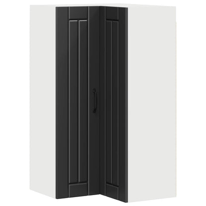 Wall Corner Cabinet LUCCA Black 57 x 57 x 100 cm