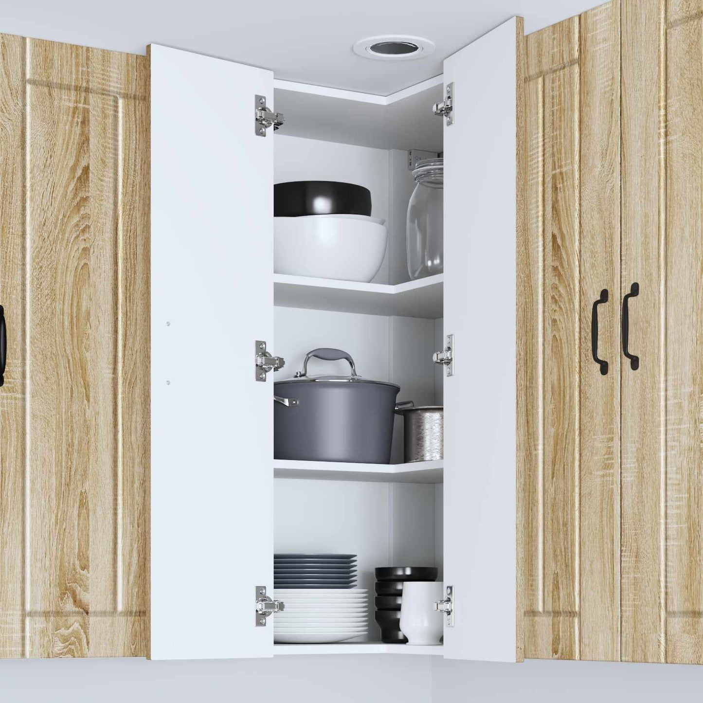 Wall Corner Cabinet LUCCA Sonoma Oak 57 x 57 x 100 cm
