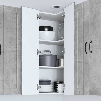 Wall Corner Cabinet LUCCA Concrete Grey 57 x 57 x 100 cm