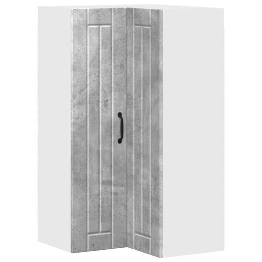 Wall Corner Cabinet LUCCA Concrete Grey 57 x 57 x 100 cm